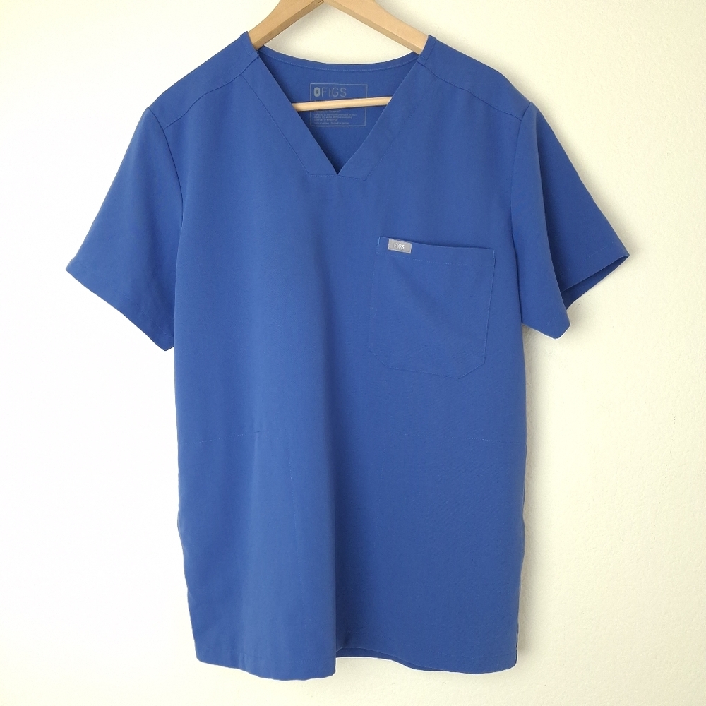 Figs Denim Chisec Men's Scrub Top Sz M